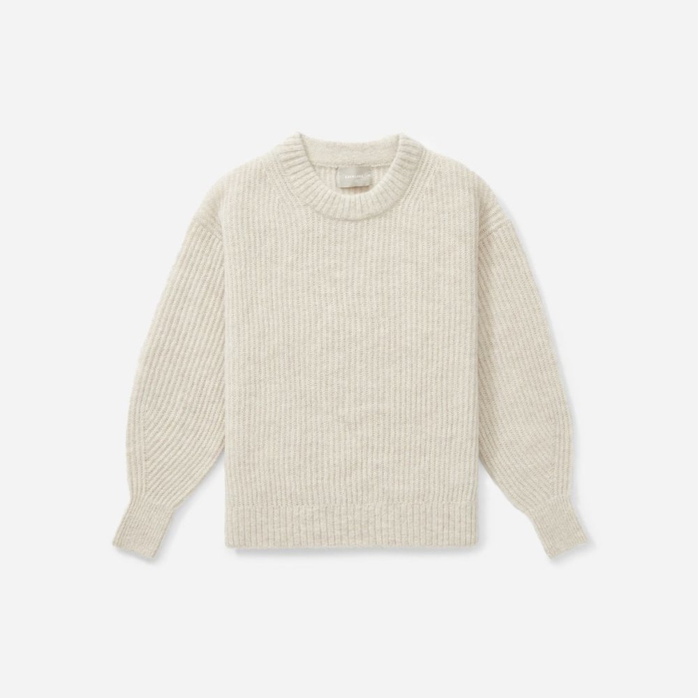 Everlane | The Oversized Alpaca Crew | Almond